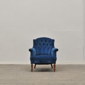 fauteuil velvet blauw